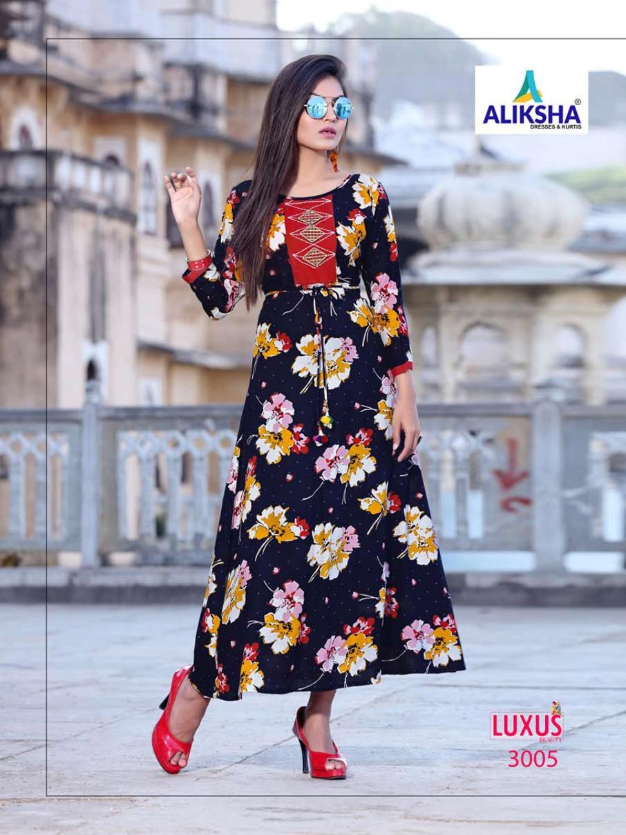 Luxus Beauty Vol-3 Aliksha Rayon Print Kurti Traders Luxus Beauty Vol-3 Aliksha Rayon Print Kurti Traders